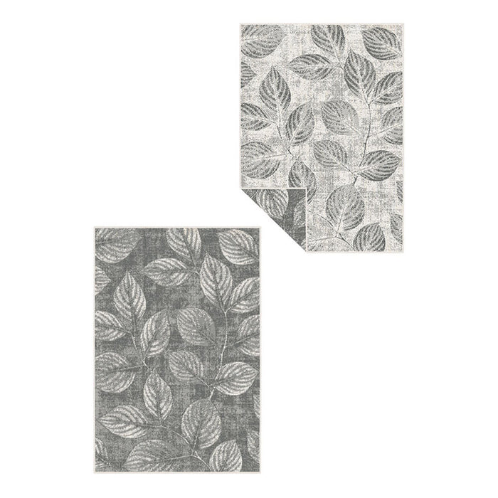 BRUSSELS CARPET 160X230 CM GRAY LEAVES CREAM