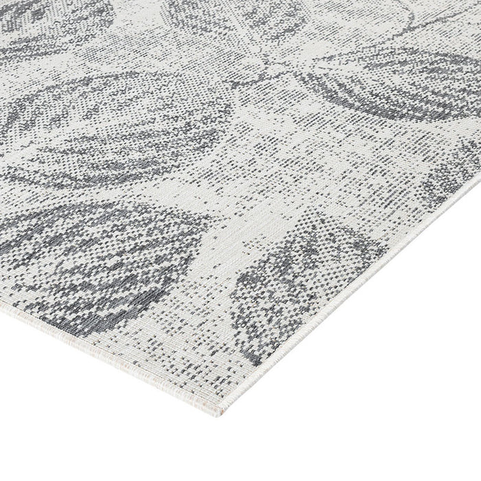BRUSSELS CARPET 160X230 CM GRAY LEAVES CREAM