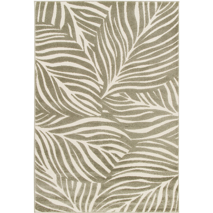 BRERA CARPET 80X150 CM GRAY-GREEN LEAVES