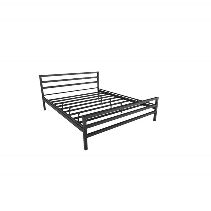 METAL BED WITH FRAME PETRA 160X200 BLACK