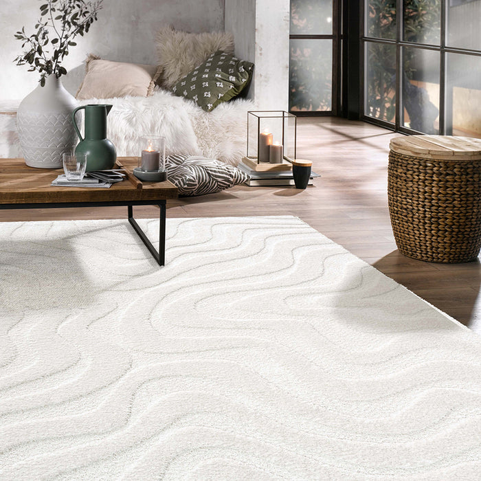 KILIM LIMBA STRIPED 133X195 CM WHITE