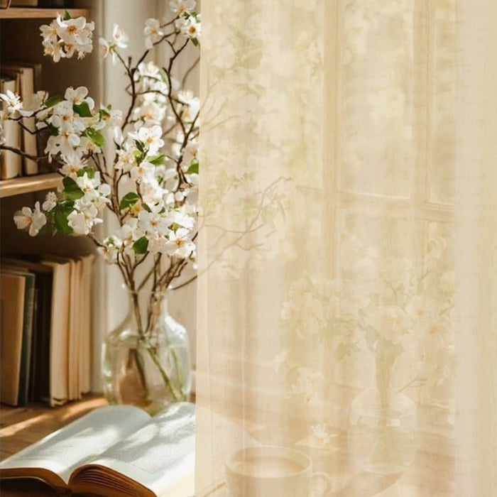 TRANSPARENT CURTAIN 145X270 CM VOILE BEIGE