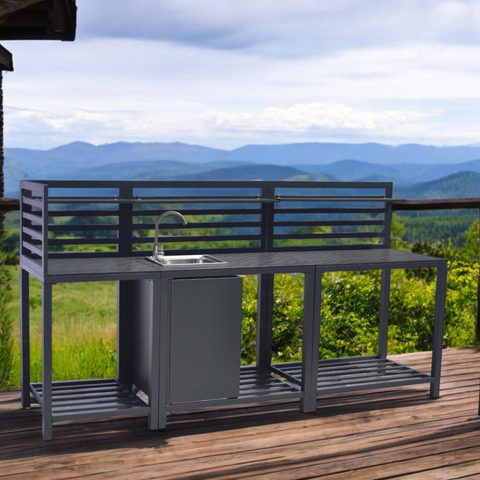 OUTDOOR KITCHEN MODULE WITH SINK AND CABINET HD-10737