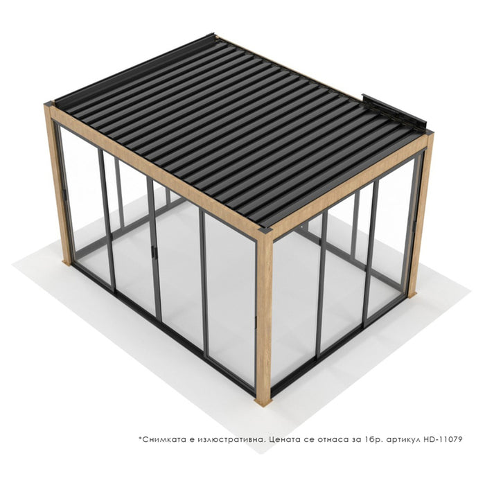 GLASS SIDE FOR PERGOLA 270X238CM HD-11079