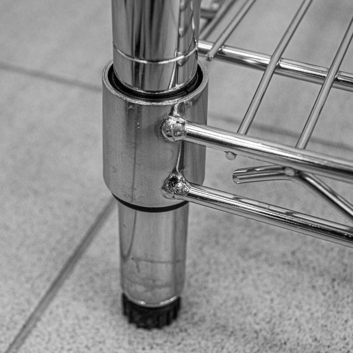METAL RACK 180X91X35 CM CHROME