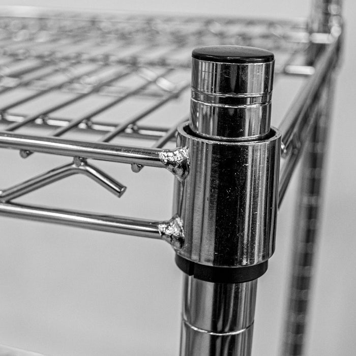 METAL RACK 180X91X35 CM CHROME