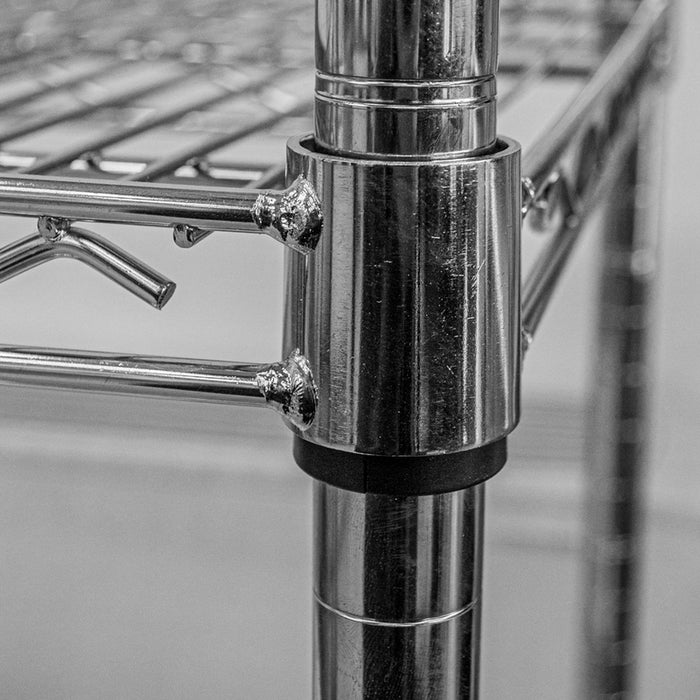 METAL RACK 180X91X35 CM CHROME