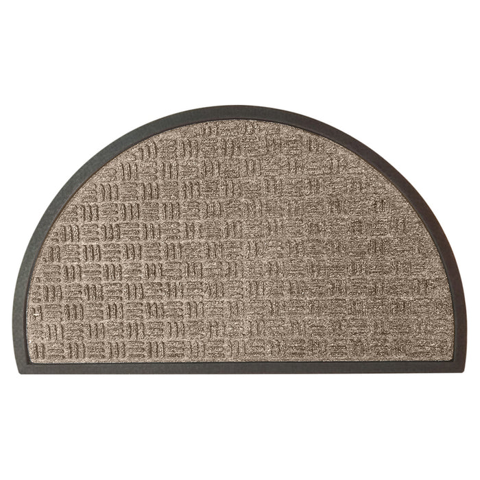 DOOR MAT RUBBER/PP 45X75 CM SEMI-CIRCLE BEIGE
