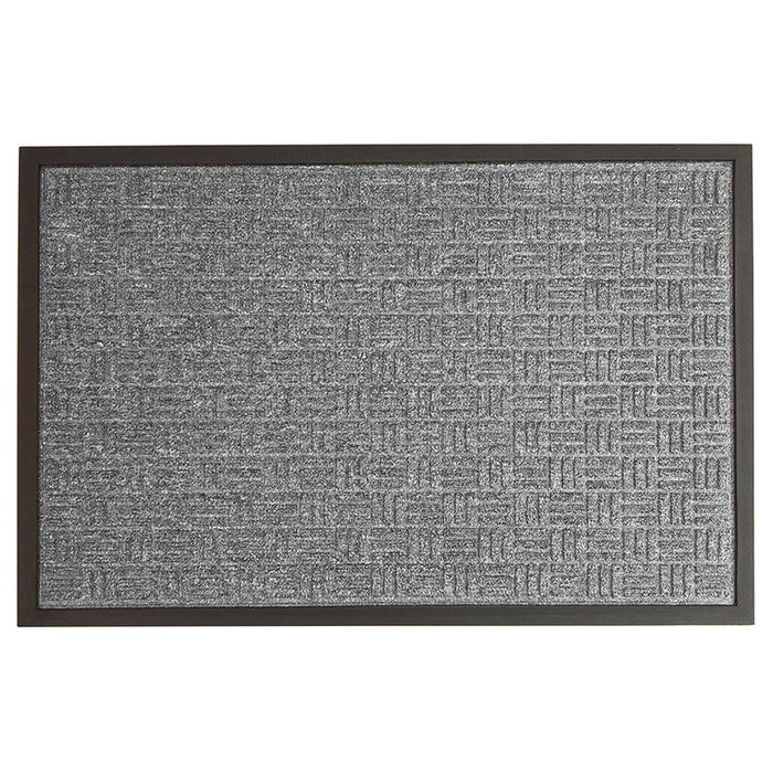 DOOR MAT RUBBER/PP 60X90 CM LIGHT GREY