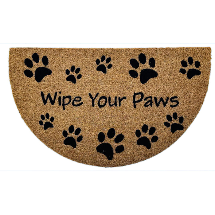 DOOR MAT COCONUT/VINYL 45X75 CM SEMI-CIRCULAR D4
