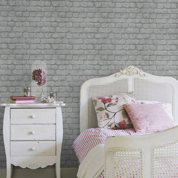 WALLPAPER DUPLEX BESTSELLER 5 BRICKS GREY