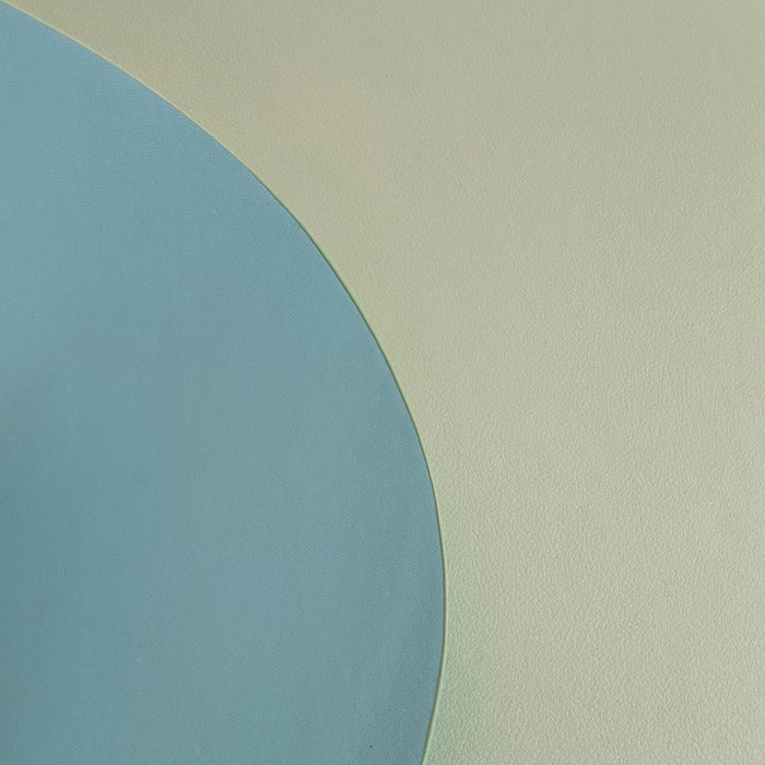LEATHER TABLE MAT 45X36 CM BLUE/GREEN