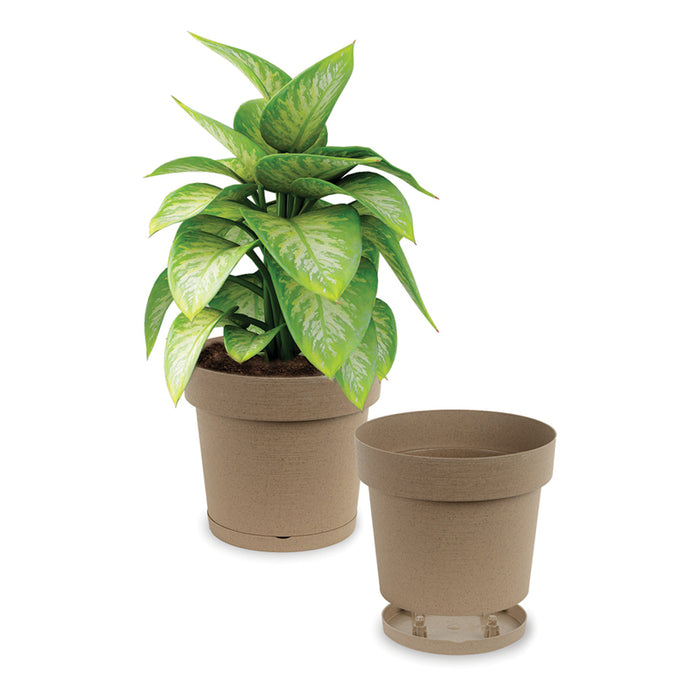 PLASTIC FLOWER POT Φ18CM MELROSE WOODY