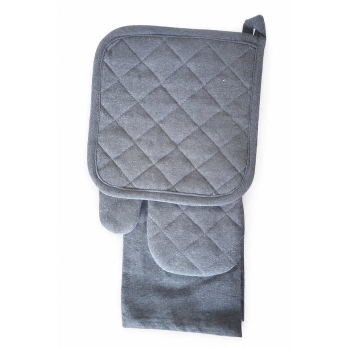 3-PIECE GLOVE, HANDCUFF AND TOWEL SET GREY