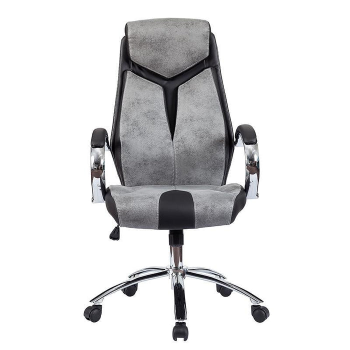 Executive chair Storm, eco-leather, gray and black