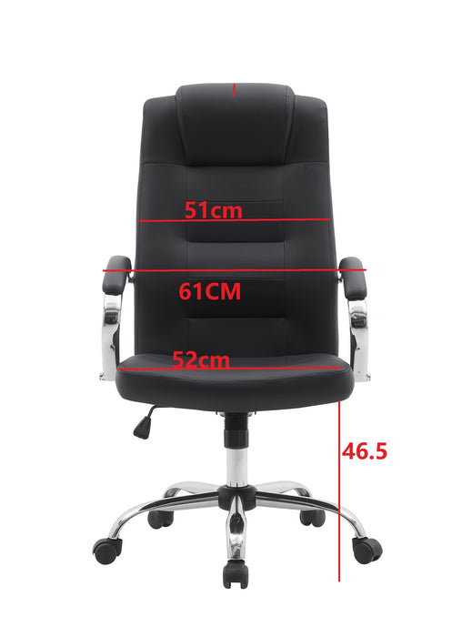 Executive chair Slash, eco-leather, gray