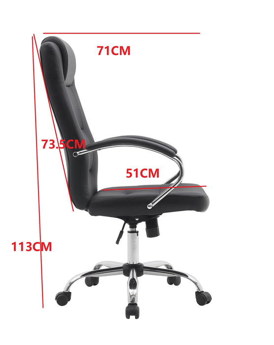 Executive chair Slash, eco-leather, gray