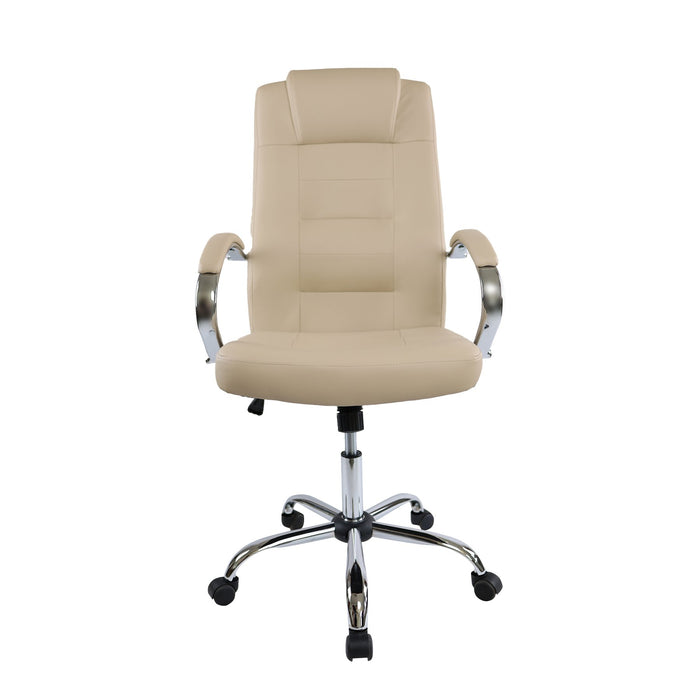 Executive chair Slash, eco-leather, ivory