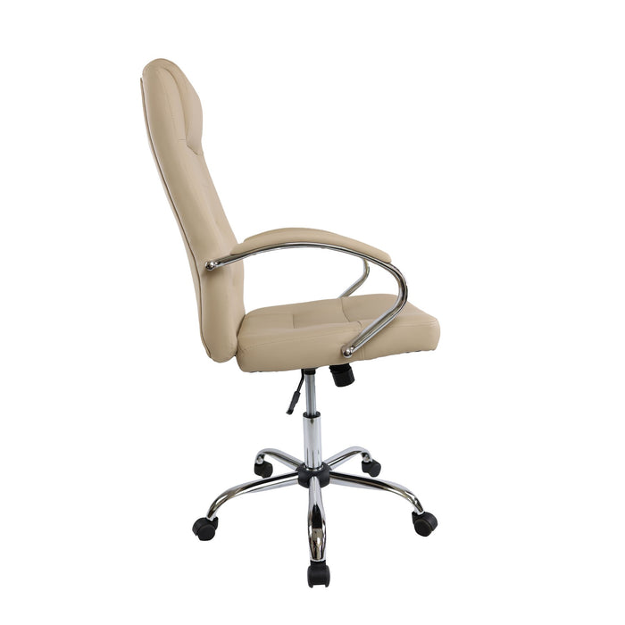 Executive chair Slash, eco-leather, ivory