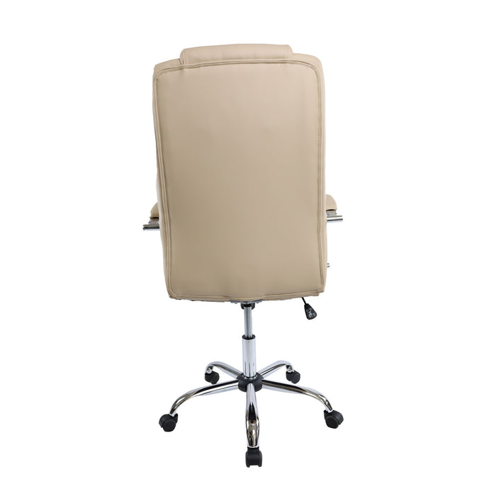 Executive chair Slash, eco-leather, ivory