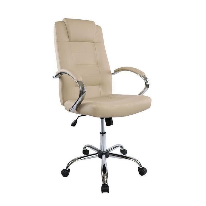 Executive chair Slash, eco-leather, ivory