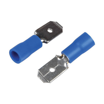 CABLE TERMINALS FLAT FEMALE, BLUE