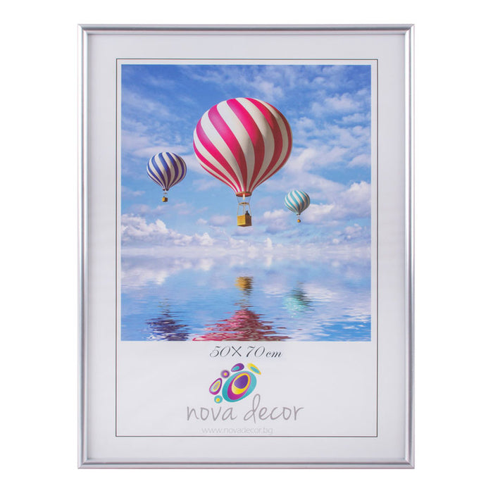 PLASTIC PHOTO FRAME 50X70 CM. THE SILVER BRIST