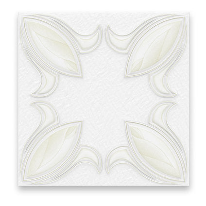 CEILING PANEL XPS 50X50 CM. 2 M2/PACKAGE 3D TULIP 57 BEIGE