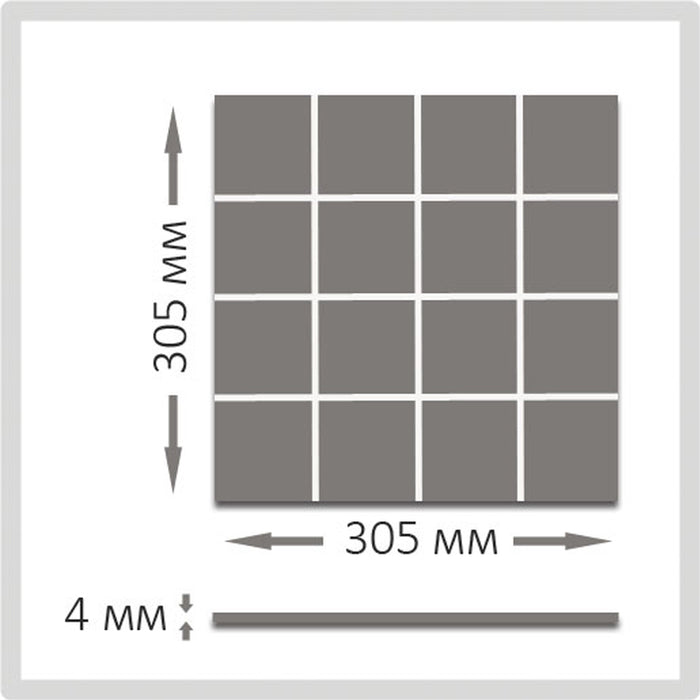 SELF-ADHESIVE ALUMINUM PANEL A02/AD 30.5X30.5 CM