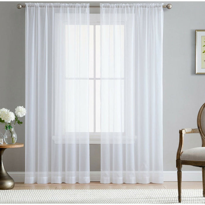 CURTAIN THIN VEIL 145X270 CM. WHITE