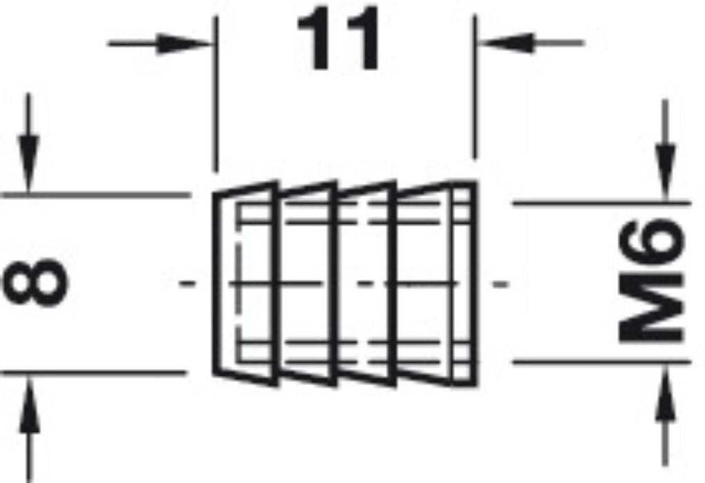 BUSHING BRASS M6