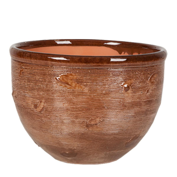 ANTIQUE POT 16/12 BROWN/WHITE