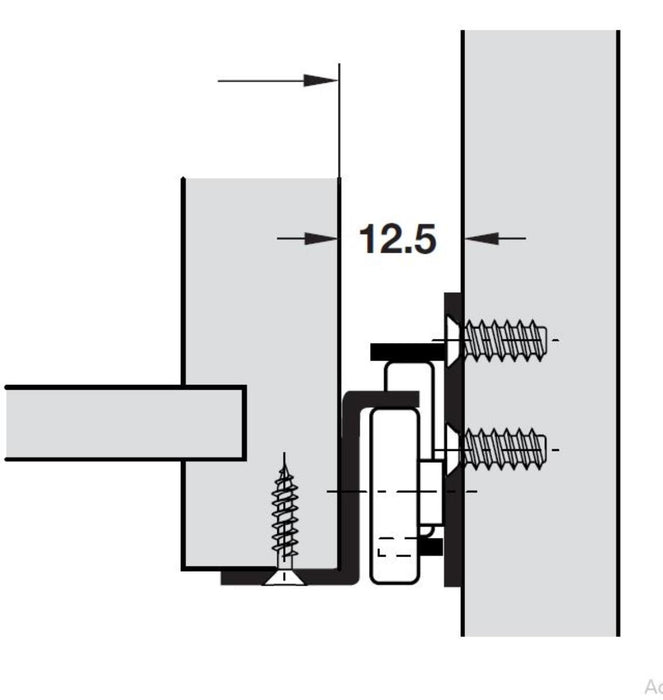DRAWER GUIDE ROLLERS 450MM HÄFELE