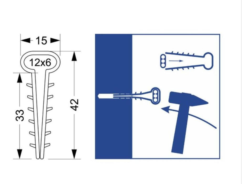 DOWEL/BRIDGE CABLE 3X2.5 100PCS.
