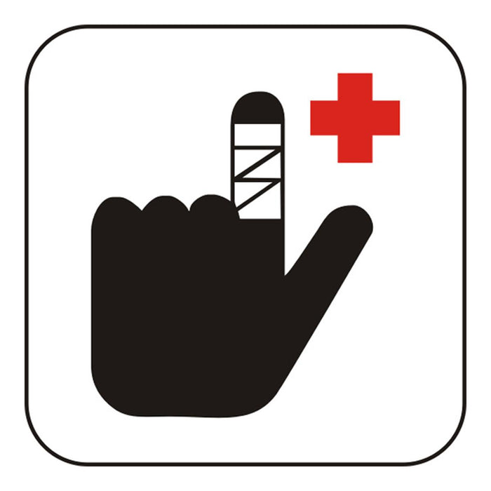 STICKER 12X12CM "MEDICAL AID"