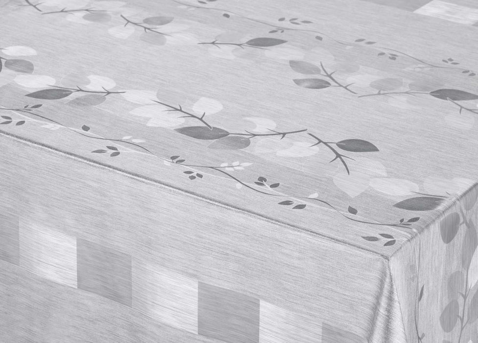 MUSHAMA METALLIC 140 CM/L.M. SILVER FLOWERS
