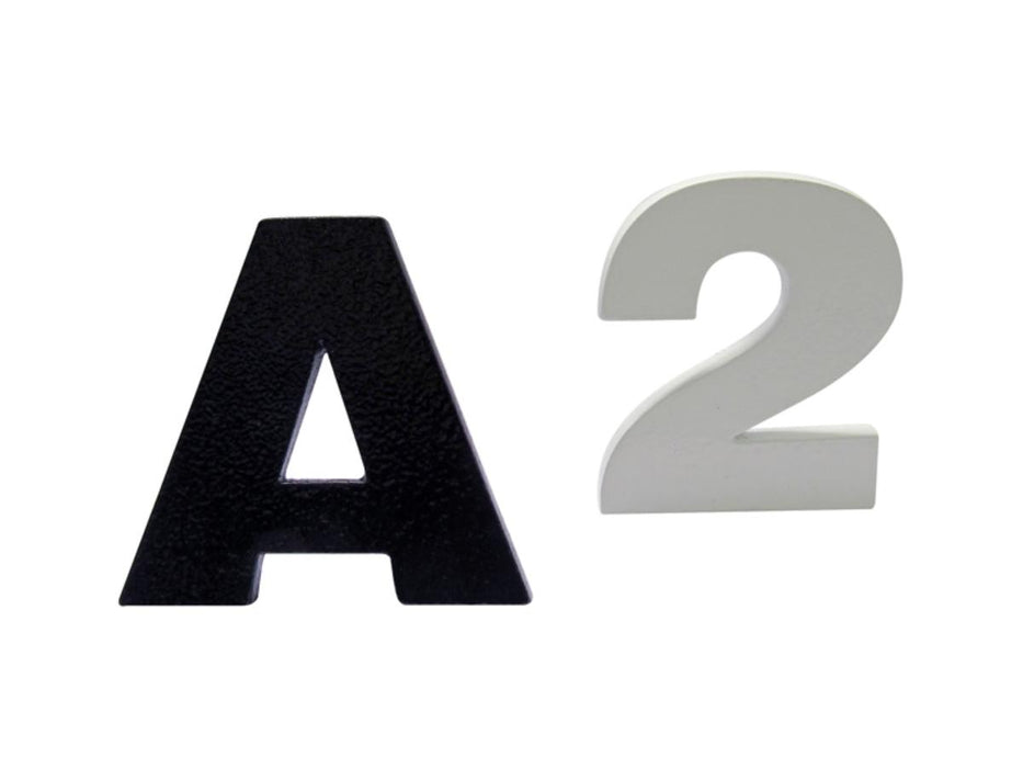 NUMBERS 12CM ALUMINUM BLACK/GRAY/WHITE