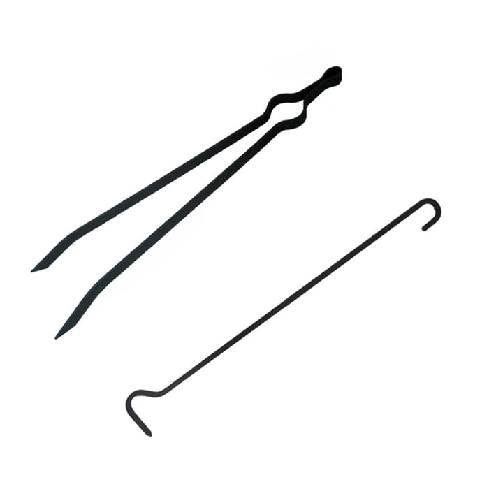 SET OF FIREPLACE PICKS AND TOOLS