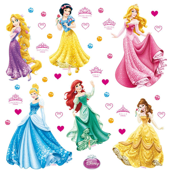DISNEY STICKER 30X30 CM./1 PIECE PRINCESS