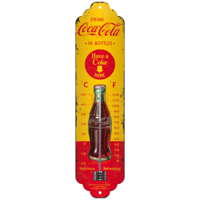 COCA-COLA THERMOMETER YELLOW