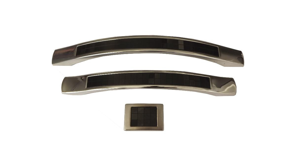 FURNITURE HANDLE 160MM CHROME BLACK ÇAĞLAYAN
