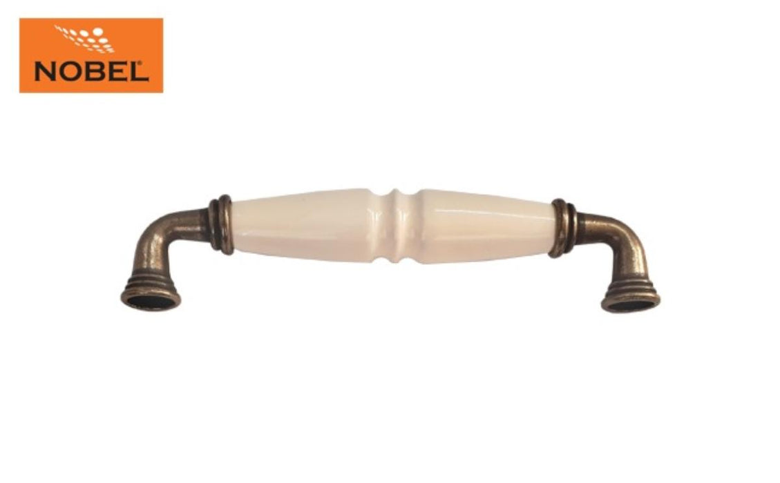 FURNITURE HANDLE 128MM GOLD ANTIQUE AMBER