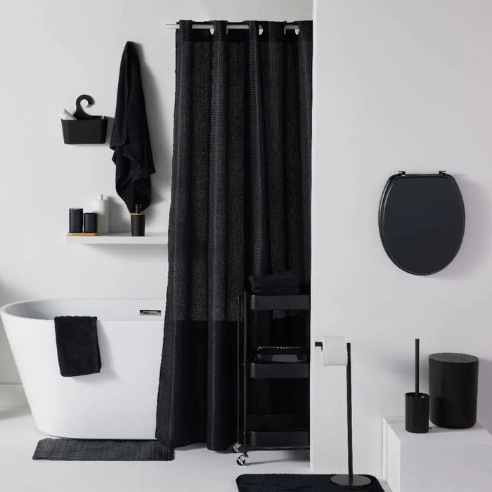 Non-Slip Bath Mat TODAY HOY - UTILITY 40 x 60 cm Black PVC - Баня<<<Дом Градина<<<BigBuy&&&Завеси и килими<<<Баня<<<Дом