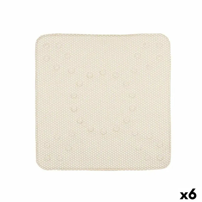 Non-slip Shower Mat Berilo Beige PVC 53 x 52,5 x 1 cm (6 Units) - Баня<<<Дом Градина<<<BigBuy&&&Завеси и