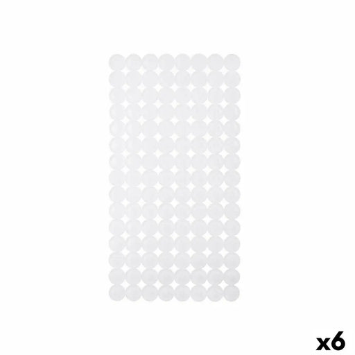 Non-slip Shower Mat Berilo White PVC 6 x 38 x 6 cm 68 x 36 x 1 cm 68 x 1 x 36 cm (6 Units) - Баня<<<Дом