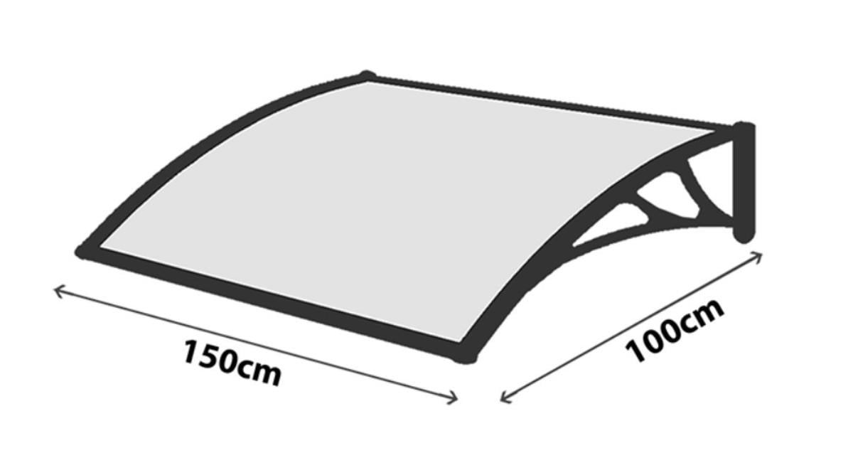 CANOPY FOR THE DOOR/WINDOW 100X150CM GRAY