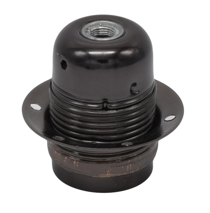 SOCKET RING E27 METAL BLACK CHROME