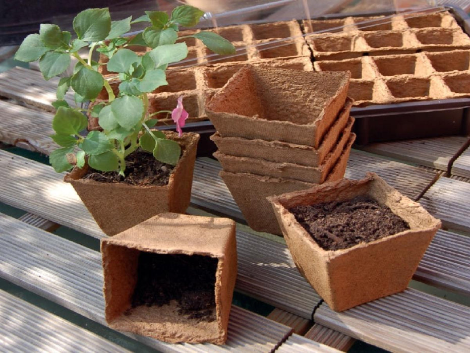 PEAT POTS 8 X 8 CM 14 PCS