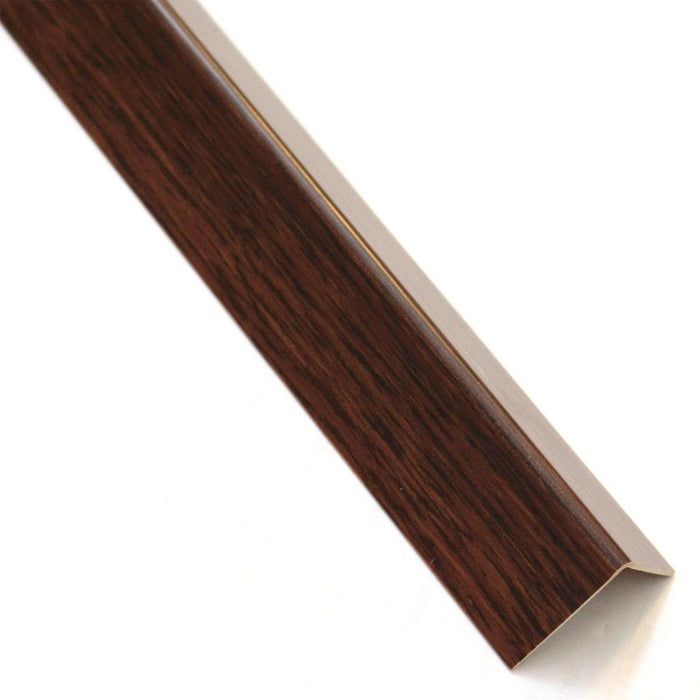 PVC CORNER PROFILE 11X11MM/1M DARK WOOD