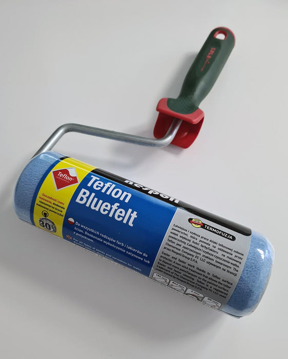 ROLLER TEFLON BLUE FELT 18CM